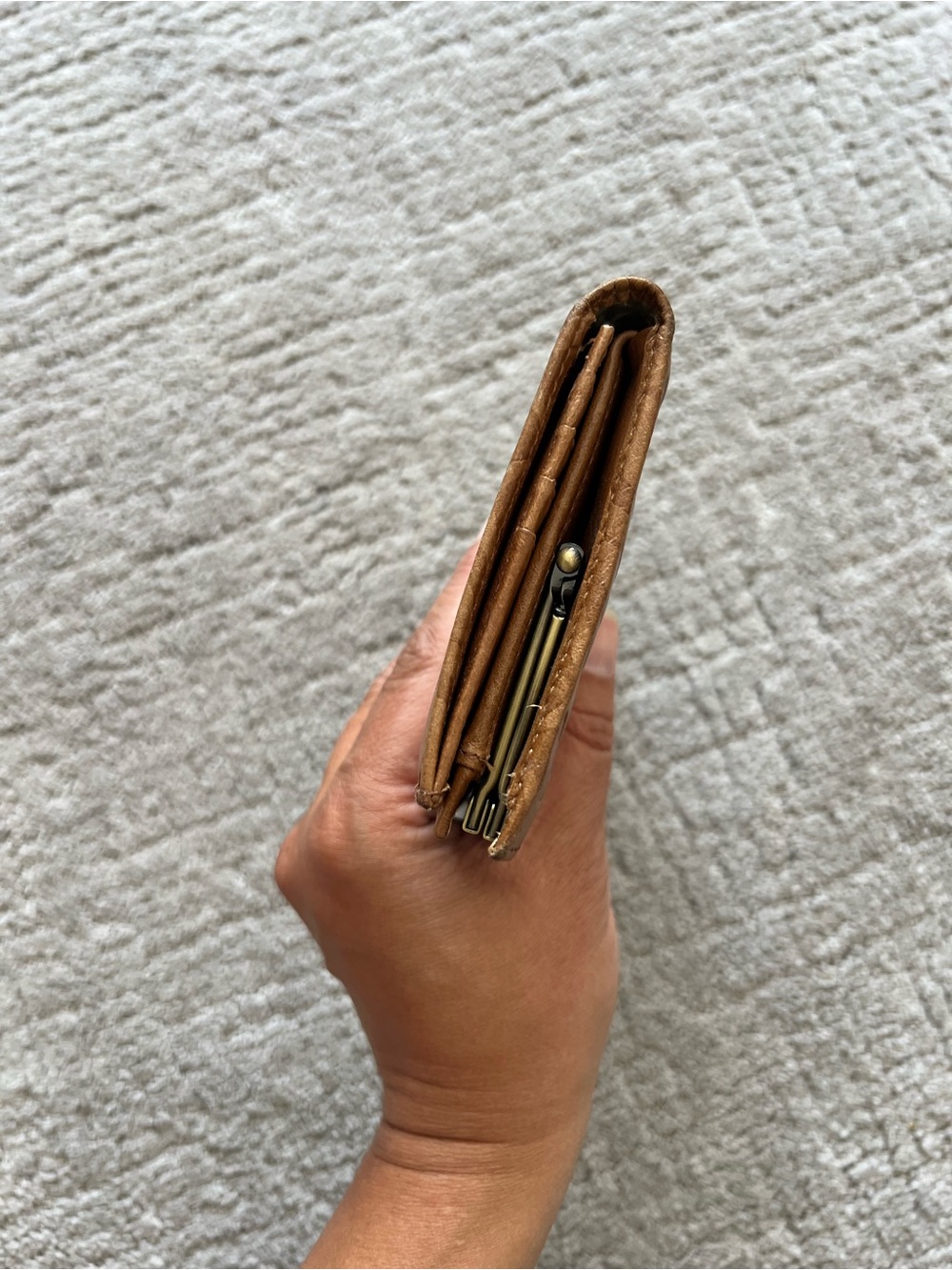 HOBO Embossed Tan Leather Wallet - Picture 4 of 16